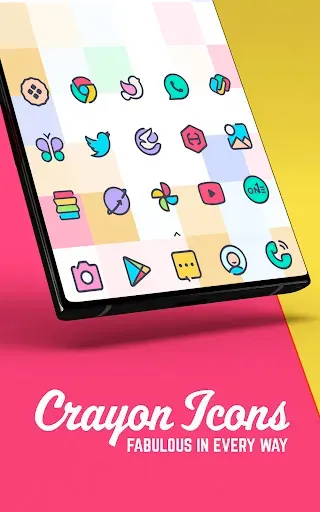 Скриншот 1 — Crayon Icon Pack