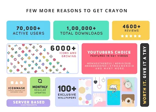Скриншот 8 — Crayon Icon Pack