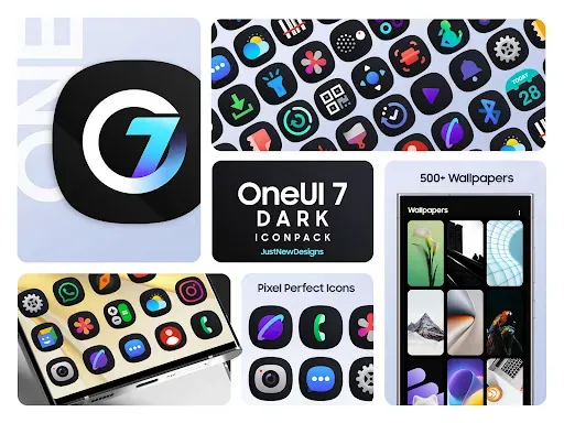 Скриншот 1 — One UI Dark IconPack