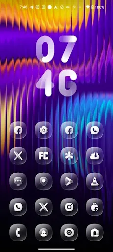 Скриншот 1 — One UI Glass IconPack