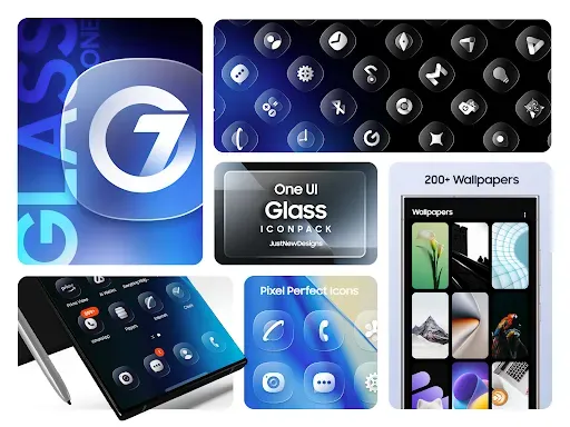 Скриншот 7 — One UI Glass IconPack