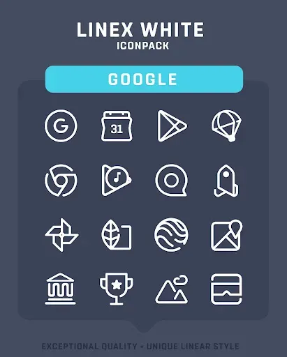 Скриншот 3 — LineX White Icon Pack