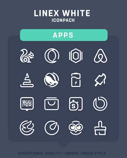 Скриншот 5 — LineX White Icon Pack