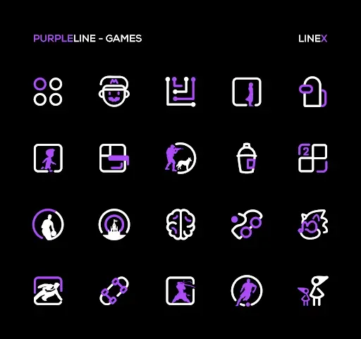 Скриншот 5 — PurpleLine Icon Pack : LineX