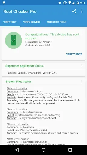Скриншот 1 — Root Checker Pro