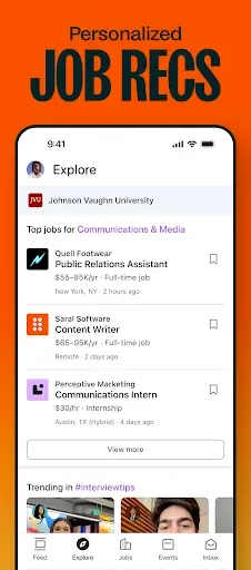 Скриншот 2 — Handshake Jobs & New Careers