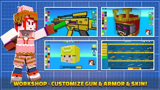 Скриншот 8 — Cops N Robbers:Pixel Craft Gun