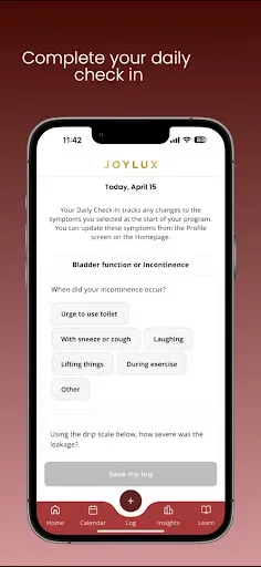 Скриншот 3 — Joylux Menopausal Health App