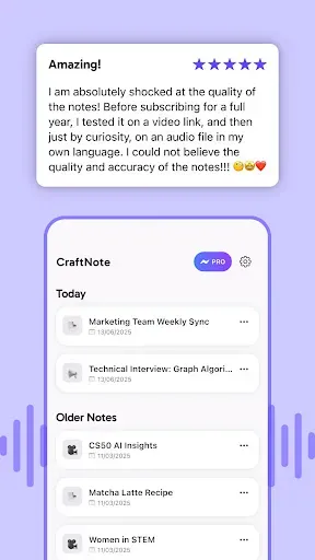 Скриншот 7 — CraftNote – AI Note Taker