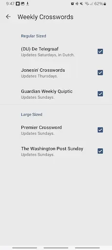 Скриншот 7 — Newspaper Crossword Puzzles