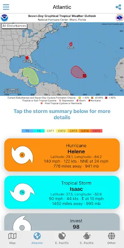 Скриншот 1 — Tropical Hurricane Tracker