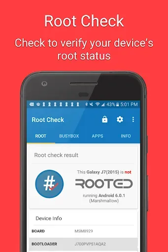 Скриншот 1 — Root Check Проверка корня
