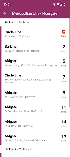 Скриншот 3 — London Tube Live - Underground