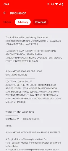 Скриншот 5 — My Hurricane Tracker & Alerts