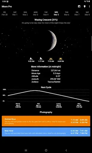 Скриншот 5 — My Moon Phase Pro