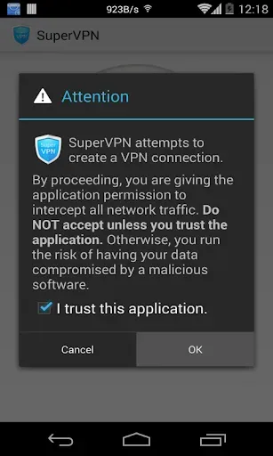 Скриншот 1 — SuperVPN Pro