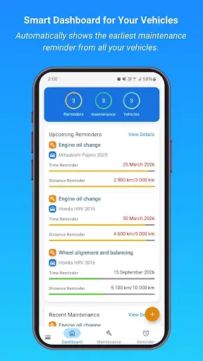 Скриншот 1 — Vehicle Maintenance Log