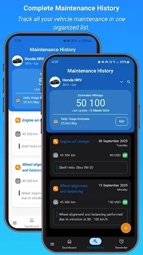 Скриншот 2 — Vehicle Maintenance Log