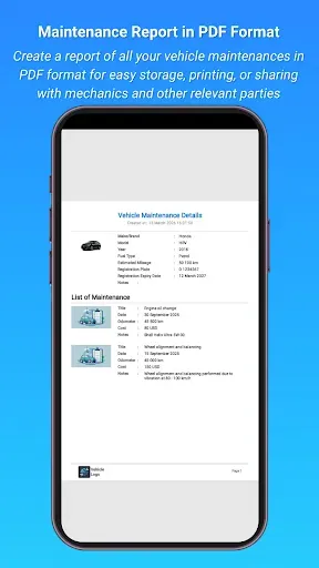 Скриншот 7 — Vehicle Maintenance Log