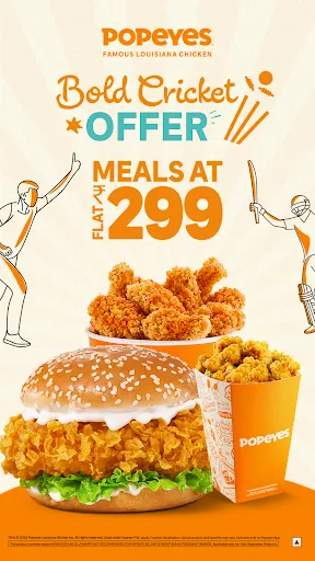 Скриншот 1 — Popeyes India: Food Delivery