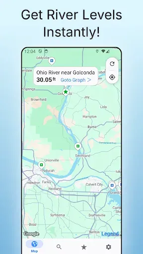 Скриншот 1 — Rivercast - River Levels App