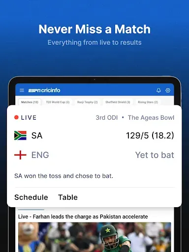 Скриншот 7 — ESPNcricinfo - Live Cricket
