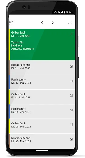 Скриншот 2 — Abfallapp Landkreis Grafschaft
