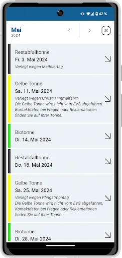 Скриншот 2 — EVS Abfall-App