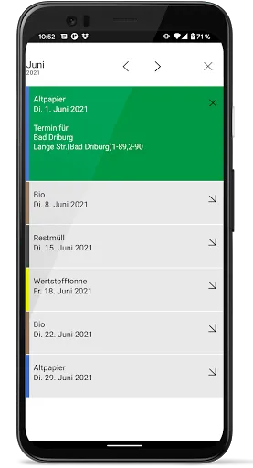 Скриншот 2 — Abfall-App Kreis Höxter