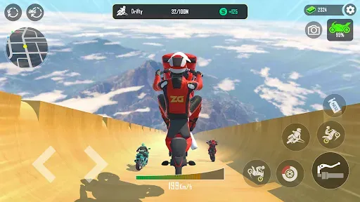 Скриншот 4 — GT Moto Stunt 3D: Driving Game