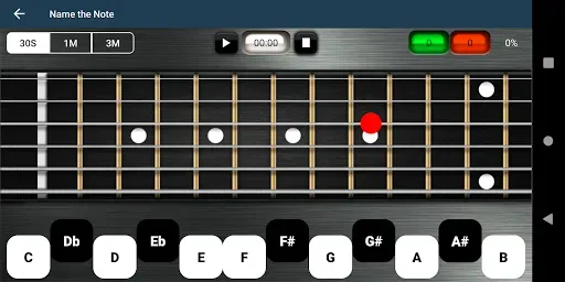 Скриншот 2 — Guitar Fretboard Note Trainer 