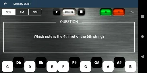 Скриншот 3 — Guitar Fretboard Note Trainer 