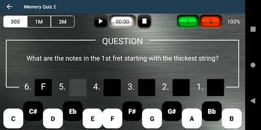 Скриншот 4 — Guitar Fretboard Note Trainer 