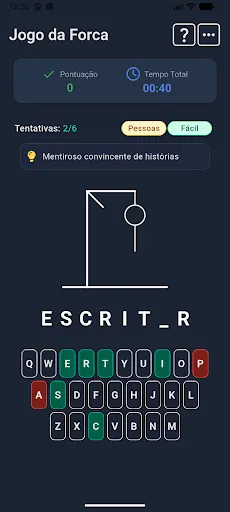 Скриншот 1 — Jogo da Forca Interativo