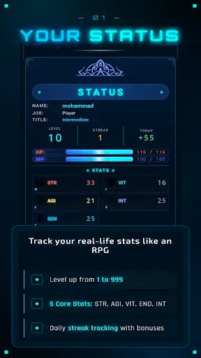 Скриншот 1 — Real Life Leveling