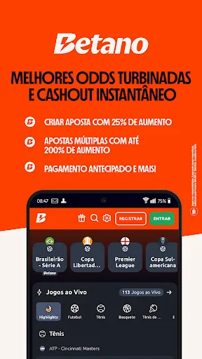 Скриншот 1 — Betano: Apostas e Cassino