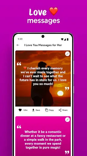 Скриншот 4 — Romantic Love Messages Texts