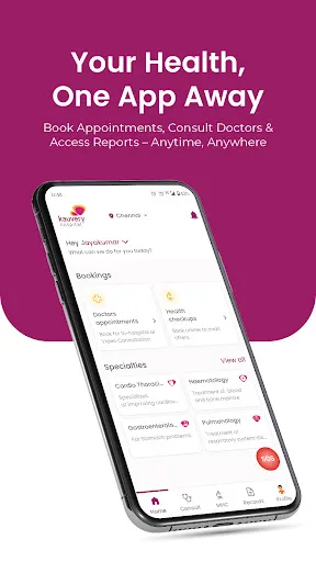 Скриншот 1 — Kauvery Kare: Patient App