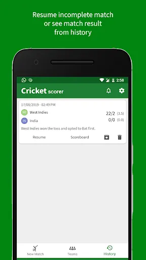 Скриншот 5 — Cricket Scorer