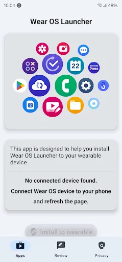 Скриншот 1 — Wear OS Launcher
