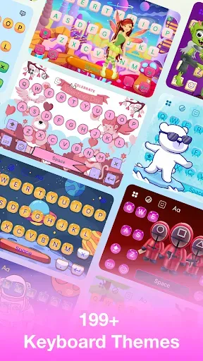 Скриншот 1 — Emoji Keyboard: Fonts & Themes