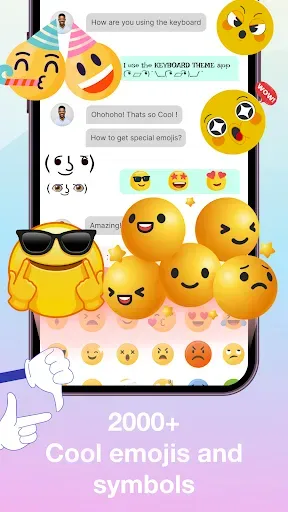 Скриншот 2 — Emoji Keyboard: Fonts & Themes