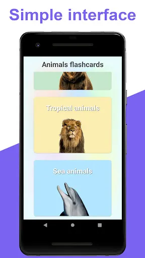 Скриншот 2 — Flashcards for kids: Animals