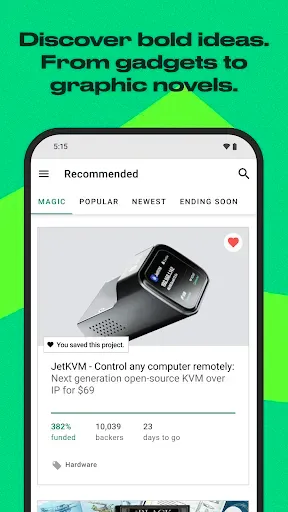Скриншот 2 — Kickstarter