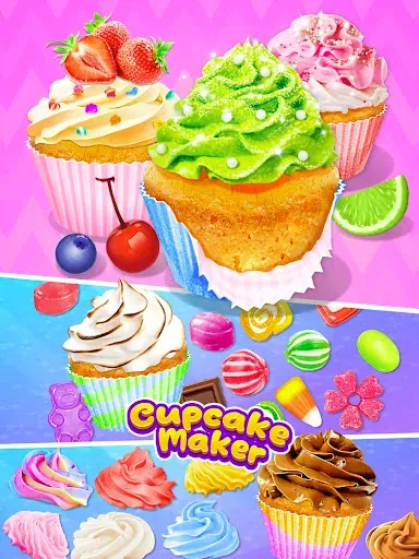 Скриншот 1 — Cupcake Maker: Unicorn Cupcake
