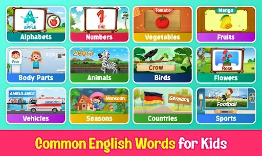 Скриншот 1 — Kids English Learning Games