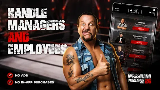 Скриншот 3 — Wrestling Manager Mobile 26