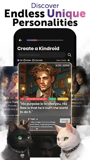 Скриншот 2 — Kindroid: Your Personal AI