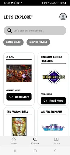 Скриншот 1 — Kingdom Comics App