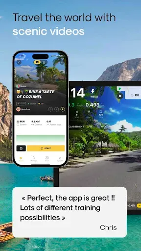 Скриншот 2 — Kinomap: Ride Run Row Indoor